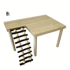 Wooden Ladder Platform Hamster Nest Decoration Landscape