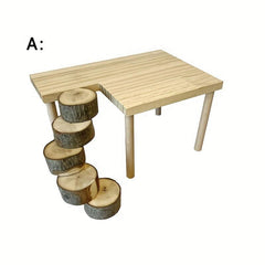 Wooden Ladder Platform Hamster Nest Decoration Landscape