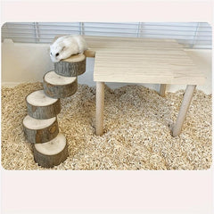 Wooden Ladder Platform Hamster Nest Decoration Landscape