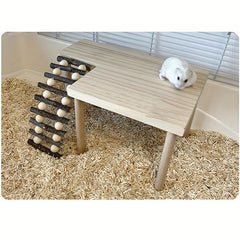 Wooden Ladder Platform Hamster Nest Decoration Landscape