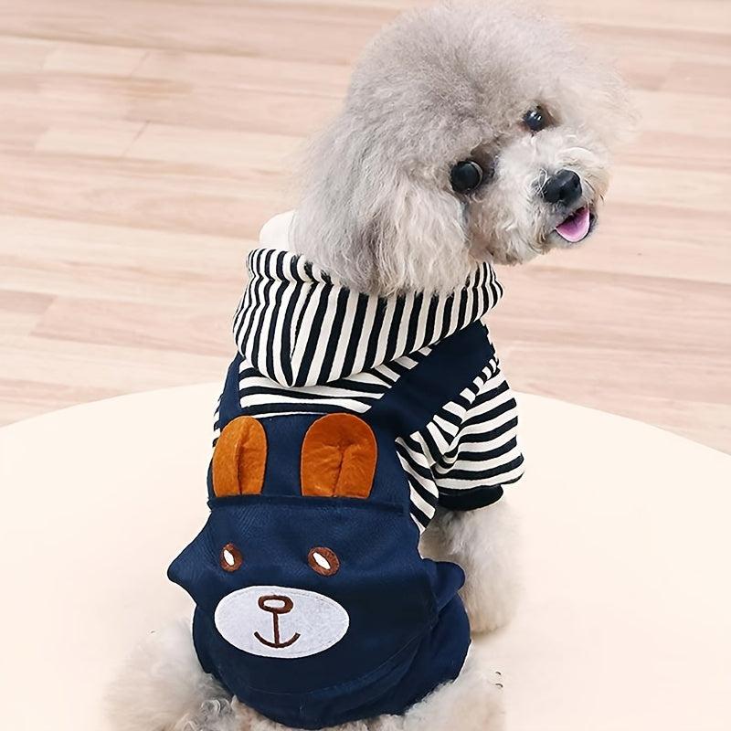 Bear Dog Jumpsuit for Small & Medium Dogs Soft Pet Apparel