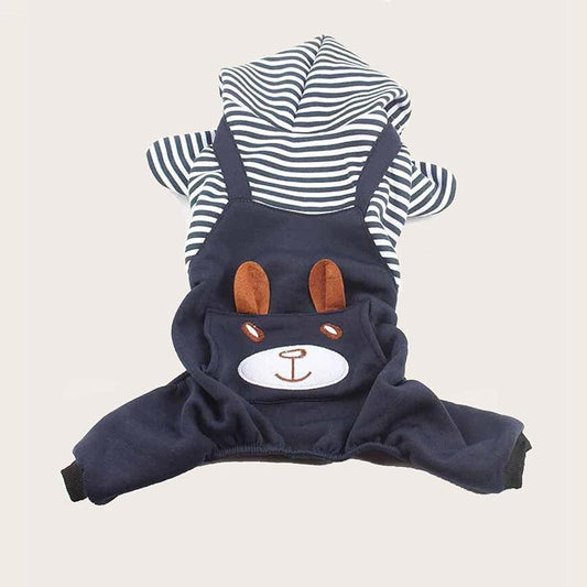 Bear Dog Jumpsuit for Small & Medium Dogs Soft Pet Apparel