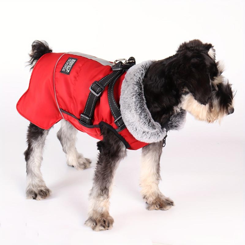Winter Dog Coat Reflective Strap High Collar Vest
