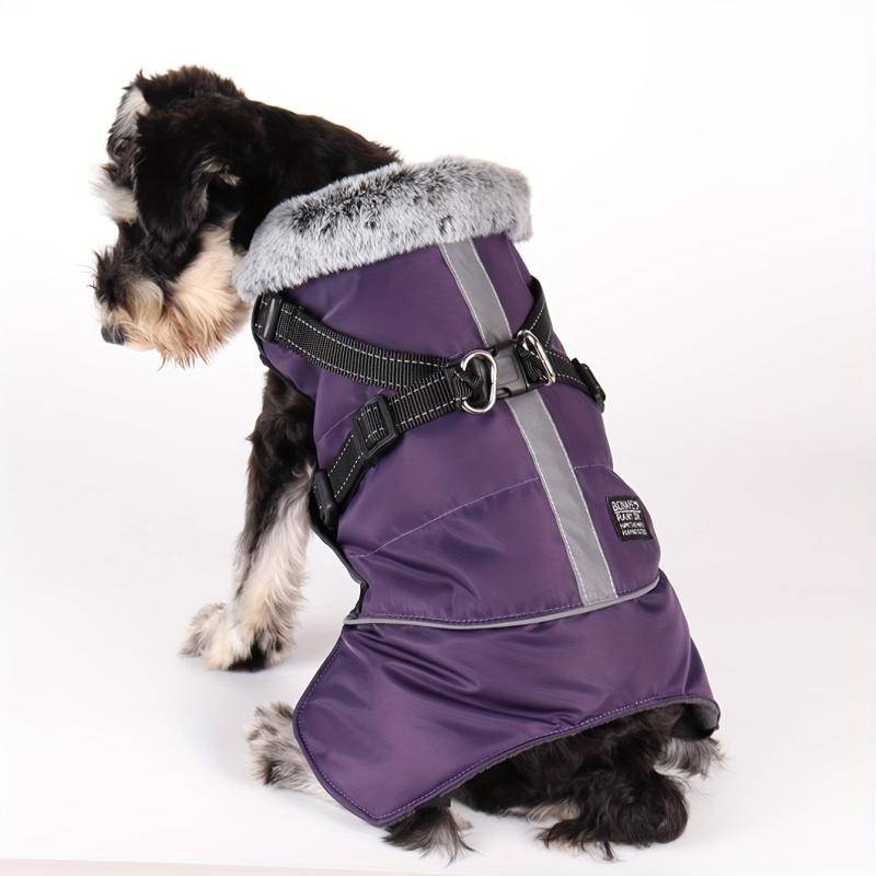 Winter Dog Coat Reflective Strap High Collar Vest