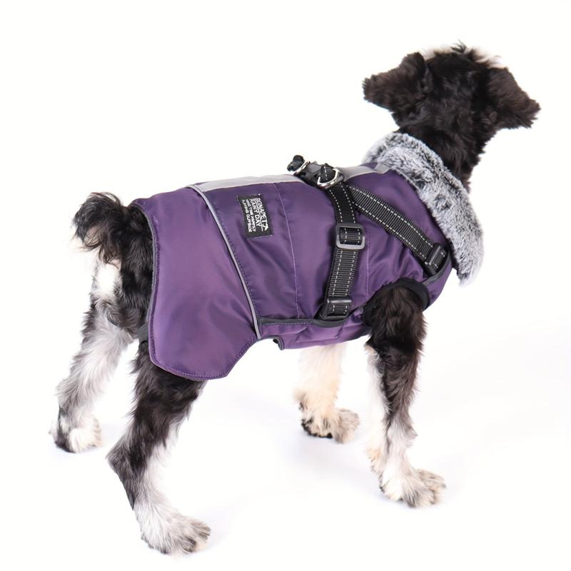 Winter Dog Coat Reflective Strap High Collar Vest
