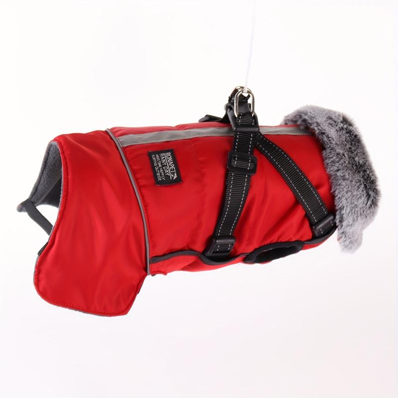 Winter Dog Coat Reflective Strap High Collar Vest