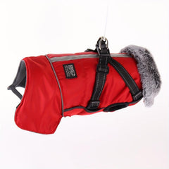 Winter Dog Coat Reflective Strap High Collar Vest