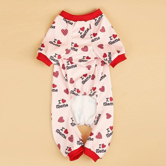 Love Mom & Dad Pet T Shirt for Dog & Cat Pajamas