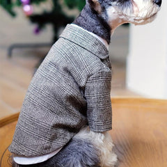 Plaid Print Pet Suit Jacket for Dog and Cat Wedding Clothes