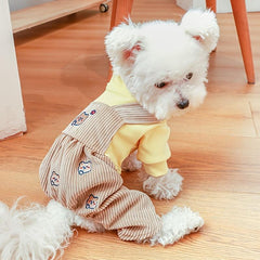 Bear Patterned Dog Jumpsuit - Keep Your Pet Cozy