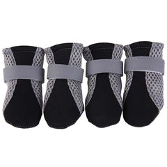 4pcs Reflective Dog Boots Wear-resistant Non-slip Puppy Shoes
