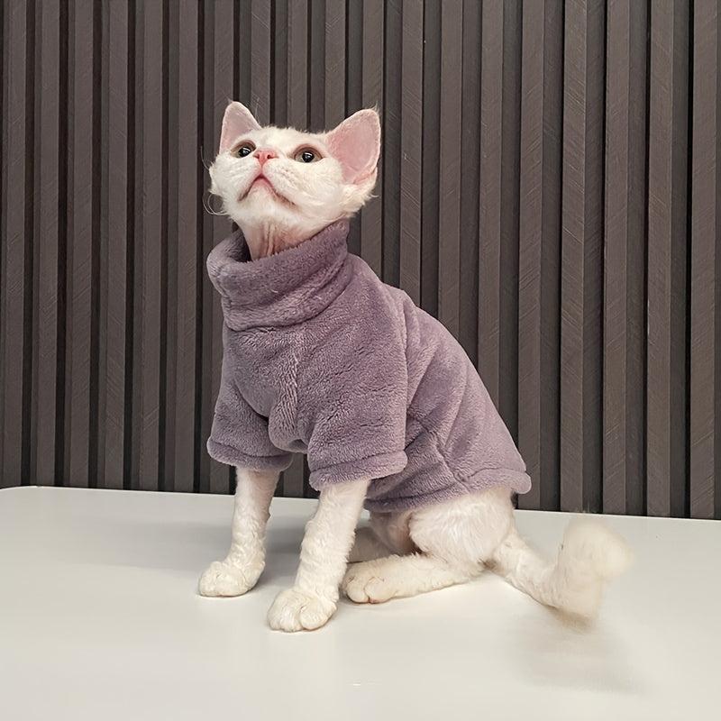 Cozy Faux Fur Sweater for Hairless Cats