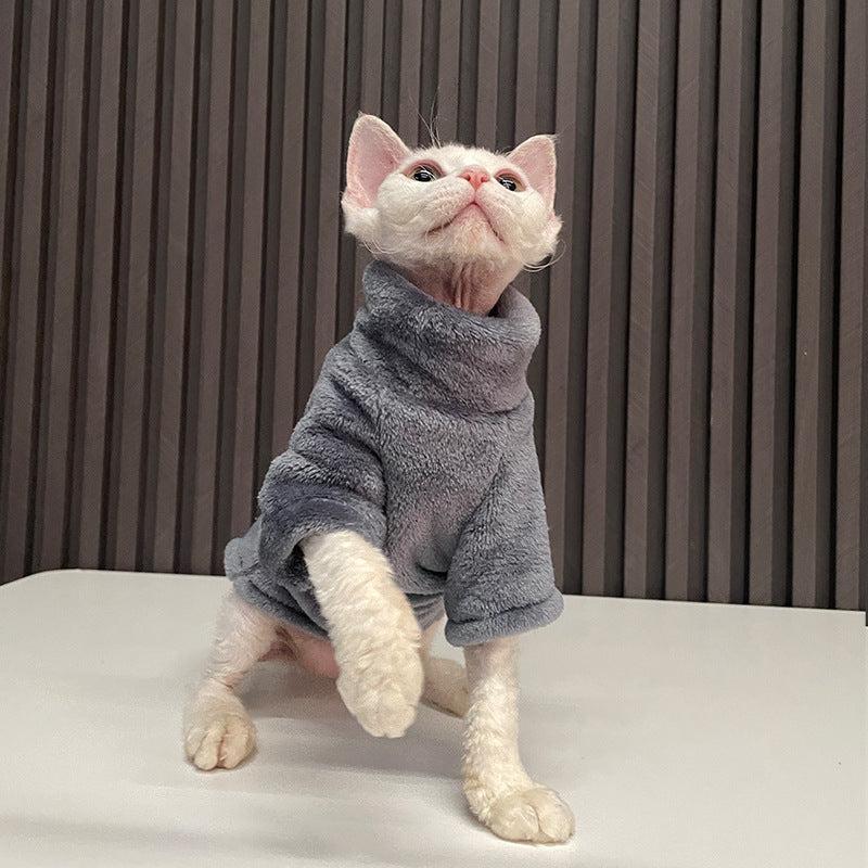 Cozy Faux Fur Sweater for Hairless Cats