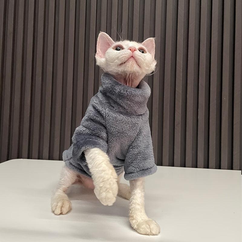 Cozy Faux Fur Sweater for Hairless Cats