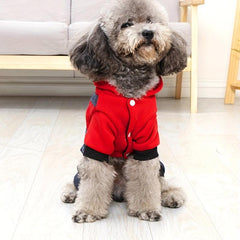 Hooded Coral Fleece Dog Coat Lightweight Puppy Apparel