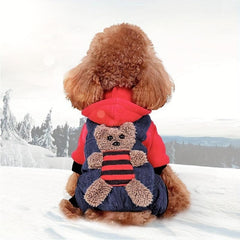 Hooded Coral Fleece Dog Coat Lightweight Puppy Apparel