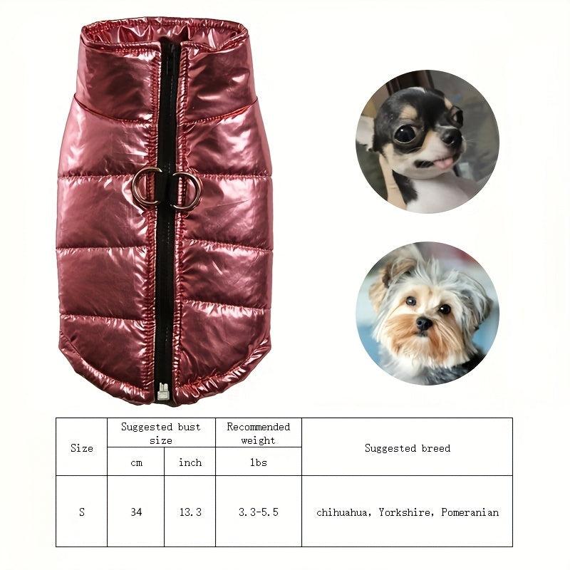 Waterproof Dog Vest with Zipper Chihuahua Clothing