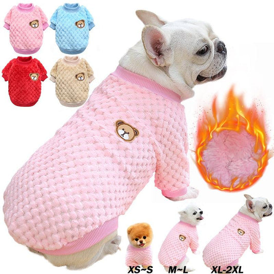 Bear Fleece Sweater for Small, Medium, and Large Dogs