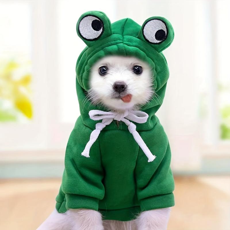 Frog Pet Casual Hoodie for Dog Warm Clothes
