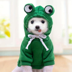 Frog Pet Casual Hoodie for Dog Warm Clothes