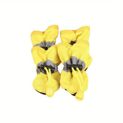 4pcs Waterproof Dog Shoes Non slip Rain Boots Puppy Pet Booties
