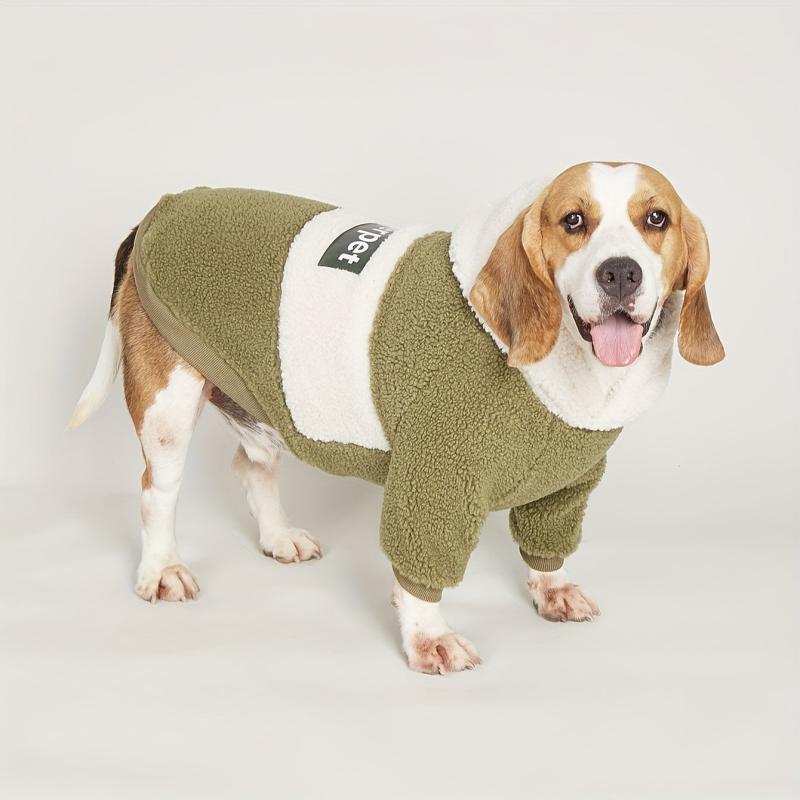 Pet Fleece Hoodie Warm Sweatshirt Plush Coat Winter Apparel Dogs Cats Puppies