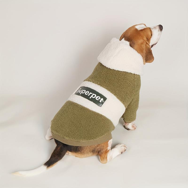 Pet Fleece Hoodie Warm Sweatshirt Plush Coat Winter Apparel Dogs Cats Puppies