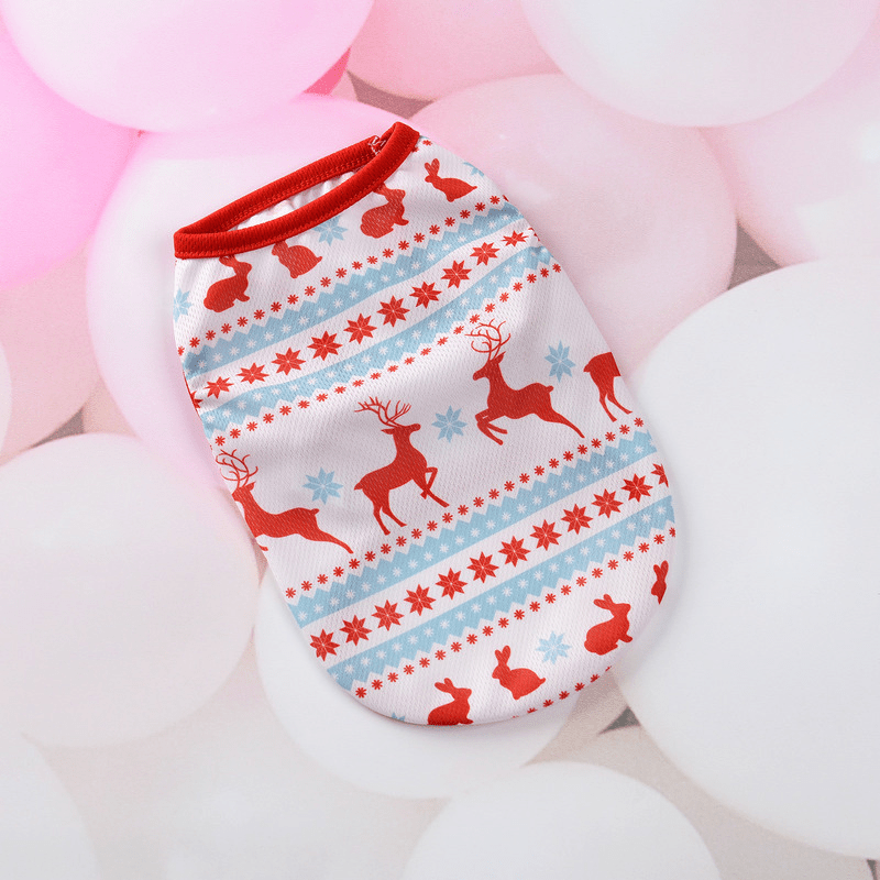 Christmas Pet Shirt Dog Vest For Medium Sized Dog And Cat