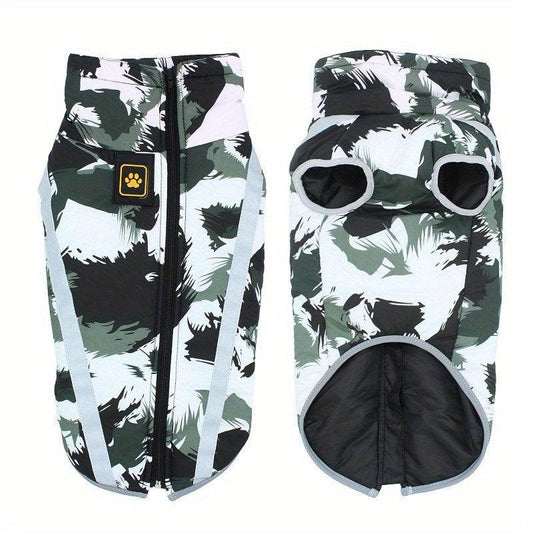 Warm Dog Jacket for Medium to Large Dogs - Windproof and Rainproof Pet Coat