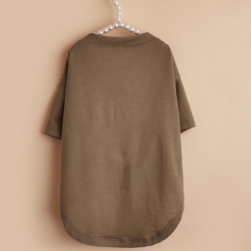 Brown Words Pattern Pet Tee for Small & Medium Dogs