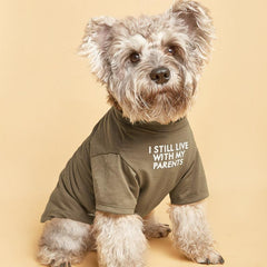 Brown Words Pattern Pet Tee for Small & Medium Dogs
