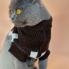 Geometric Graphic Pet Sweater for Autumn and Winter