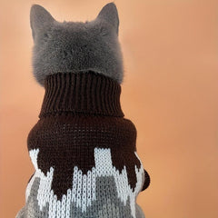 Geometric Graphic Pet Sweater for Autumn and Winter