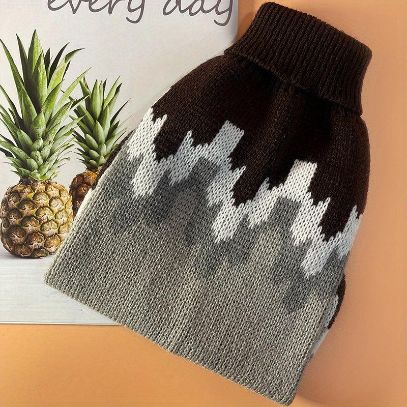 Geometric Graphic Pet Sweater for Autumn and Winter