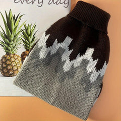 Geometric Graphic Pet Sweater for Autumn and Winter