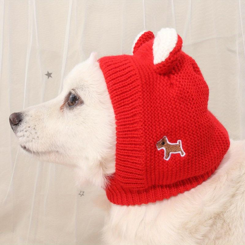 Pet Headgear Rabbit Ears Fleece Knitted Hat