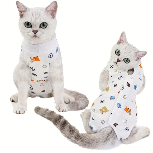 Cat Recovery Suit Pet Surgery Recovery Vest Anti Licking Cat Clothes