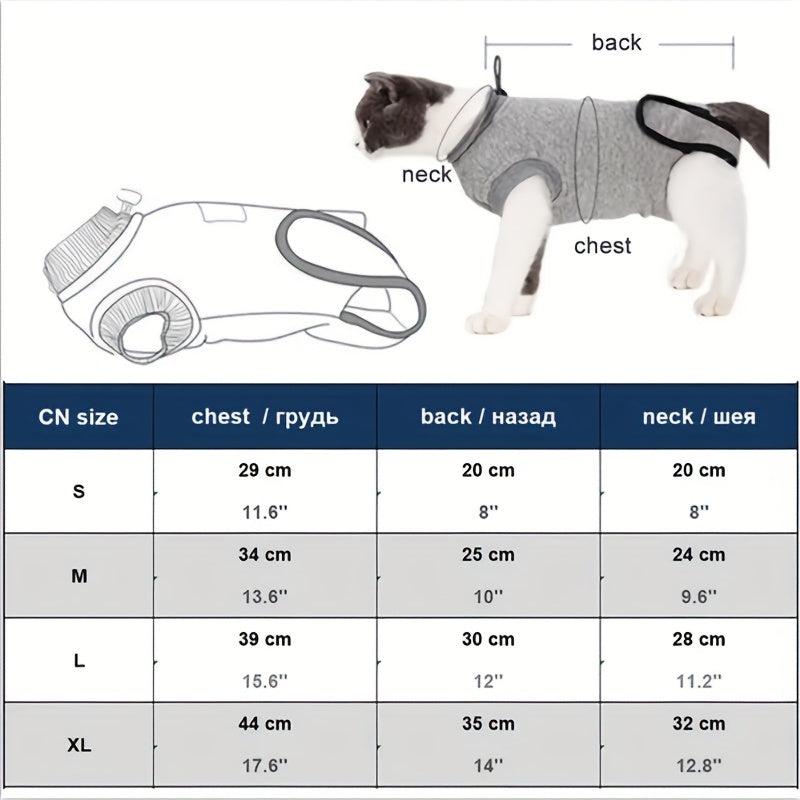 Cat Recovery Suit Pet Surgery Recovery Vest Anti Licking Cat Clothes