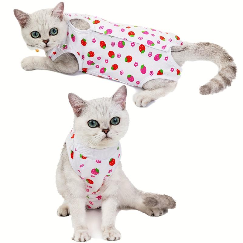 Cat Recovery Suit Pet Surgery Recovery Vest Anti Licking Cat Clothes