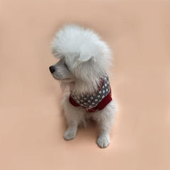 Turtleneck Knit Christmas Graphic Pet Dog Sweater Coat Apparel