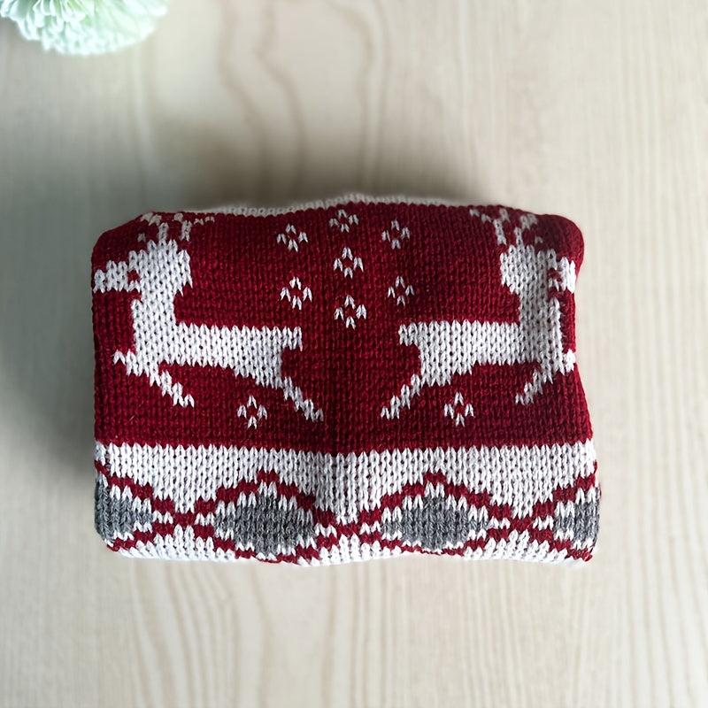 Turtleneck Knit Christmas Graphic Pet Dog Sweater Coat Apparel