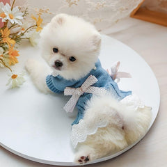 Pet Dress with Bowknot for Small and Medium Pets