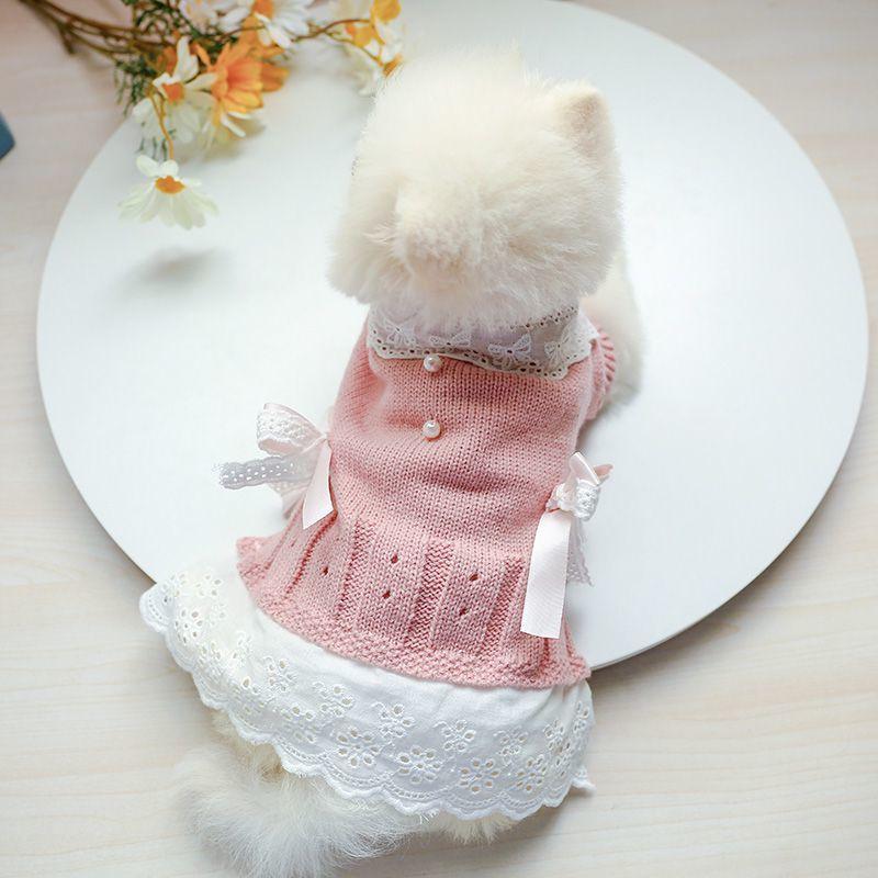 Pet Dress with Bowknot for Small and Medium Pets