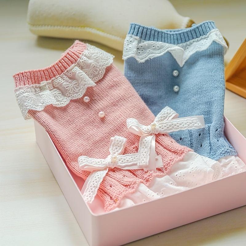 Pet Dress with Bowknot for Small and Medium Pets