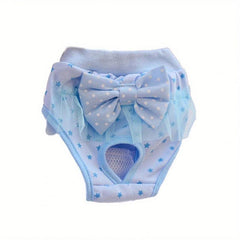 Cartoon Pet Sanitary Pants with Lace Skirt - Multifunctional Pet Accessory