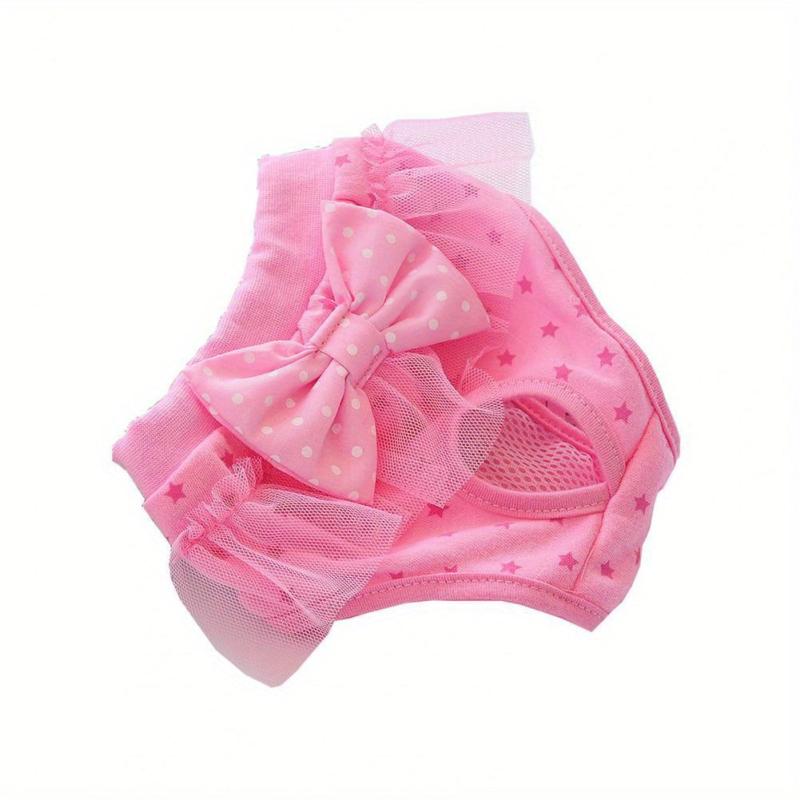 Cartoon Pet Sanitary Pants with Lace Skirt - Multifunctional Pet Accessory