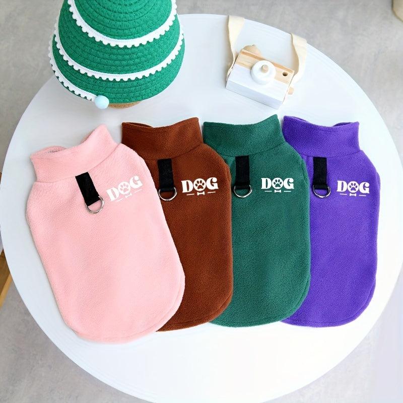 Soft Dog Fleece Sweater Hoodie Pet Winter Coat Sleeveless Coat DOG