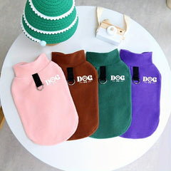 Soft Dog Fleece Sweater Hoodie Pet Winter Coat Sleeveless Coat DOG