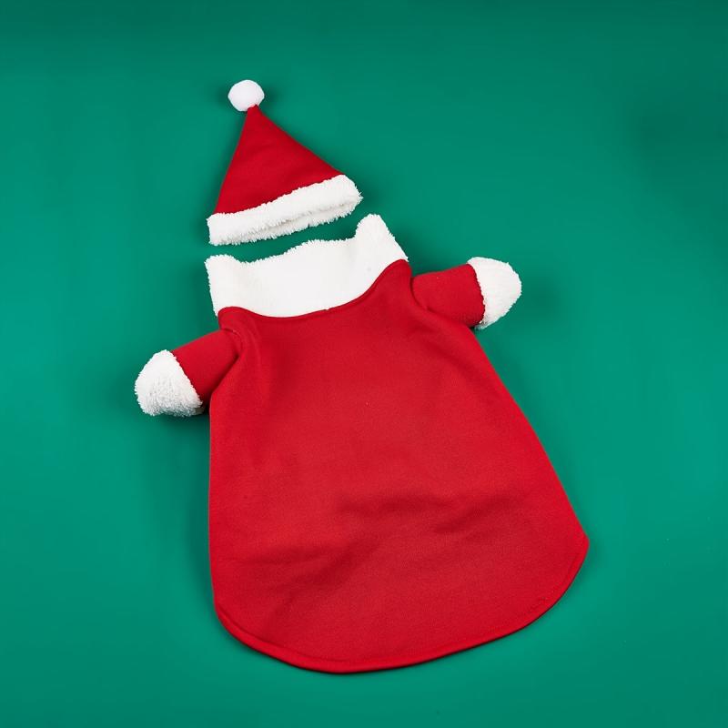 Santa Claus Pet Suit for Winter Festive Look