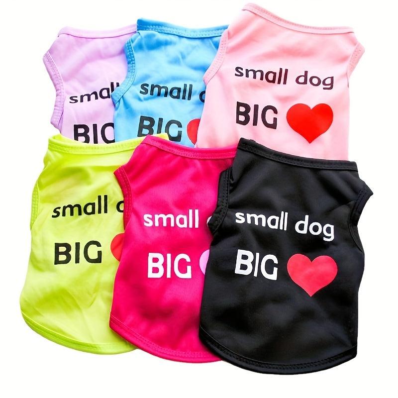 Heart Printed Dog Vest for Summer